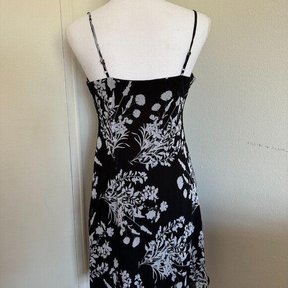Two Piece Calvin Klein Floral Summer Dress Black and White - Picture 3 of 5